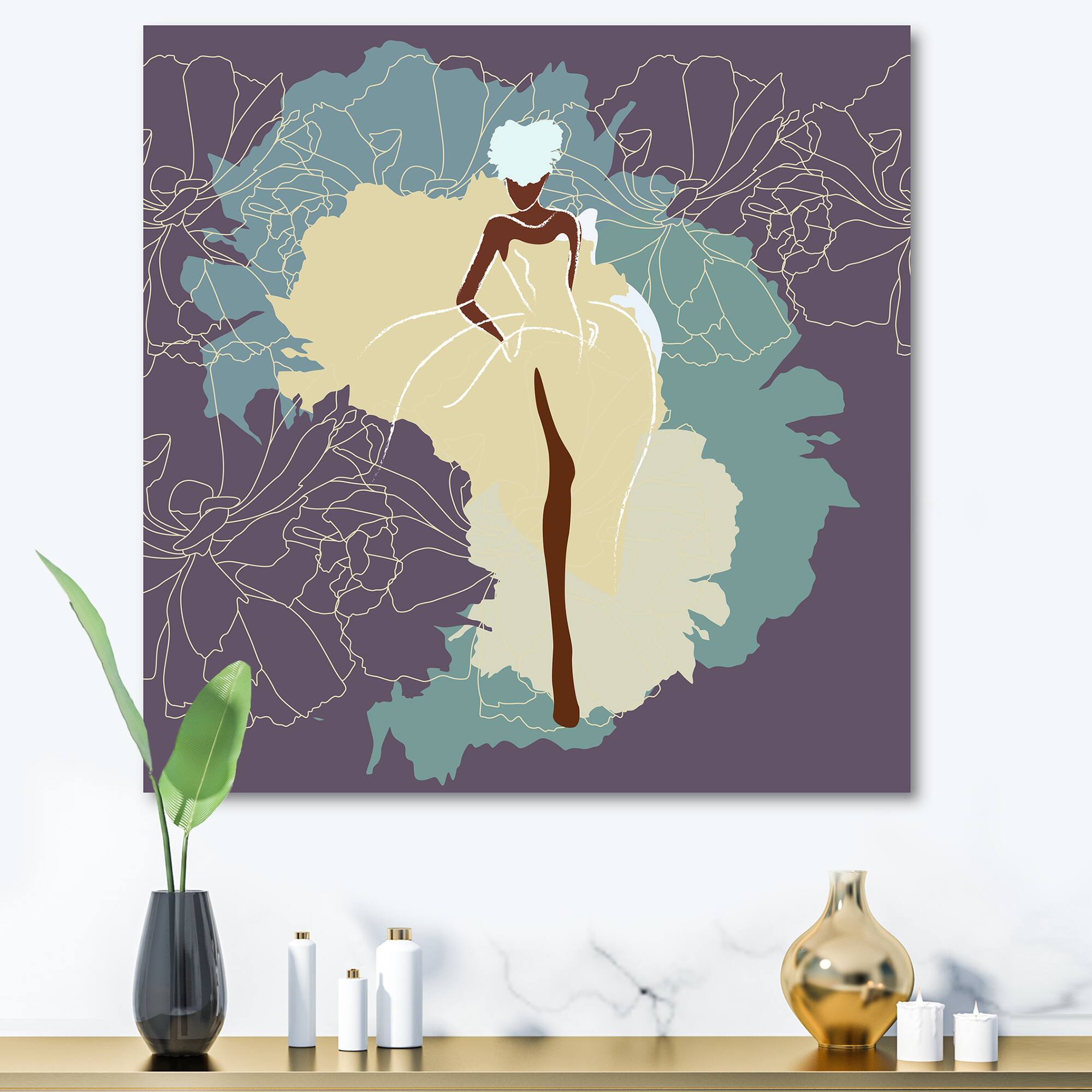 Designart - African American Woman In Gorgeous Wedding Dress